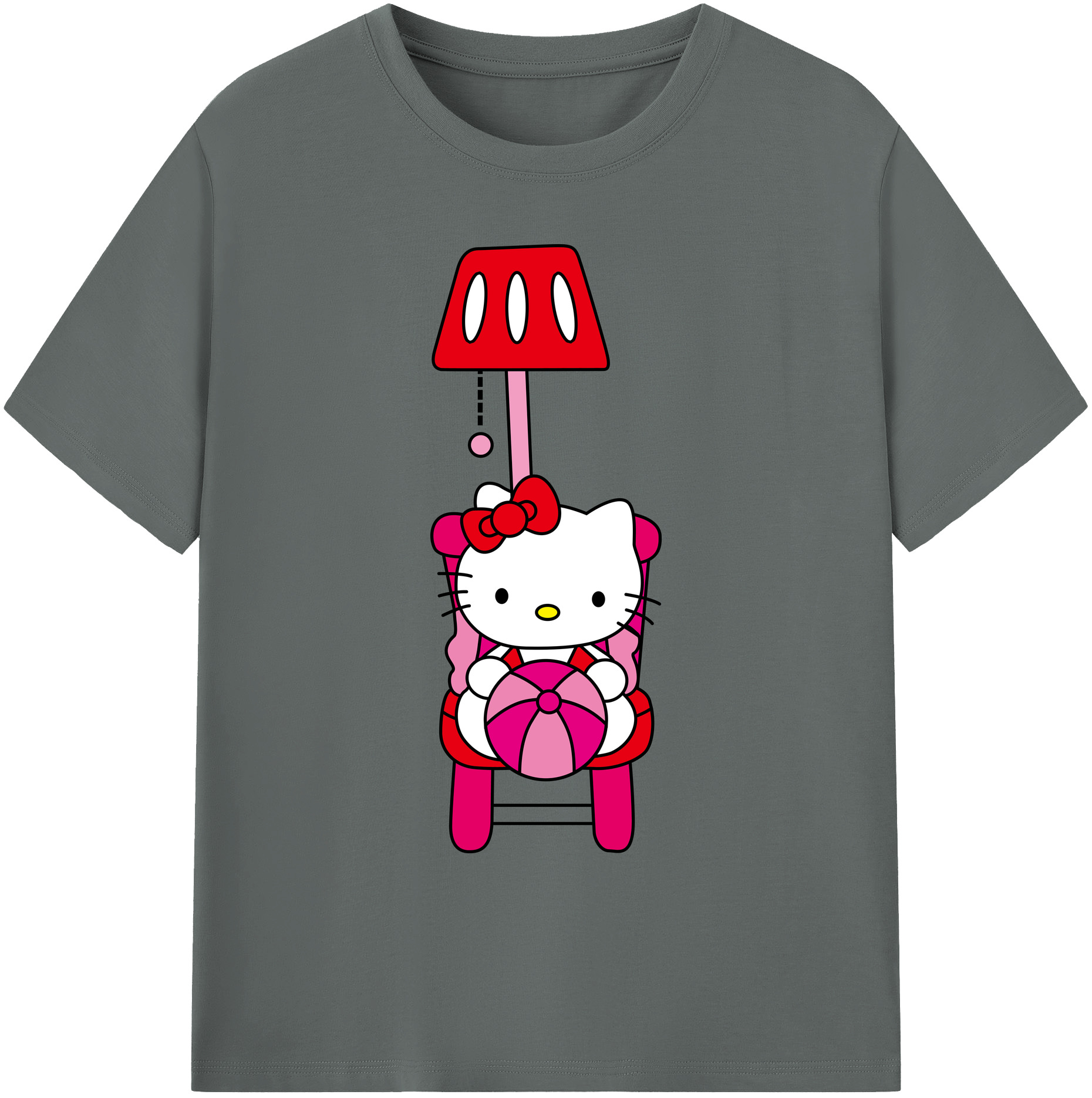 （画像用） Hello Kitty ハローキティ 綿100％ メンズ半袖Tシャツ｜肌触りやわらか＆通気性